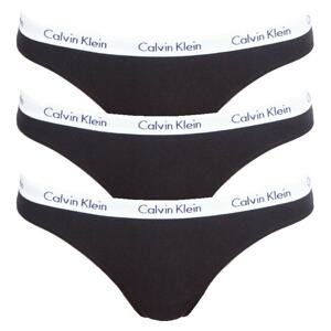 3PACK Womens Thongs Calvin Klein black