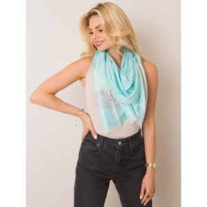 Mint gray striped scarf