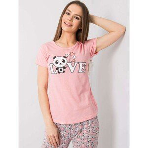 Women´s light coral pajamas made of cotton