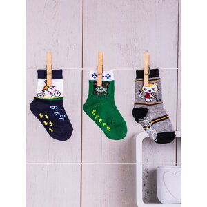 3-pack multicolored baby socks set