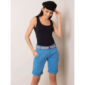 SUBLEVEL Blue shorts with a belt