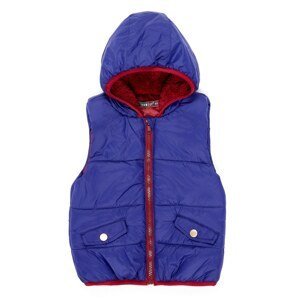 Girls´ navy blue vest with a hood