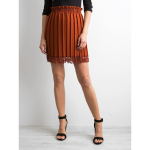 Pleated brown skirt