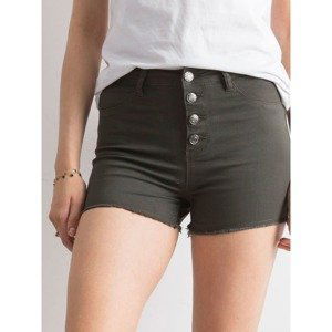 Shorts with khaki buttons