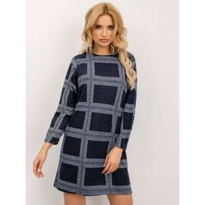 Navy blue dress with BSL squares