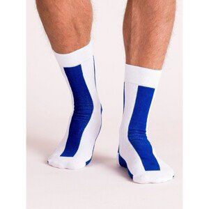 Men´s white and blue striped socks