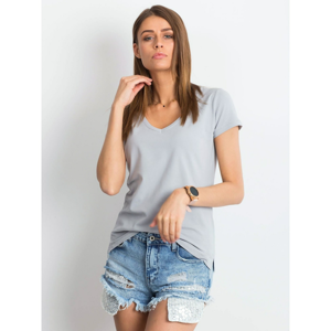 Light gray V-neck T-shirt