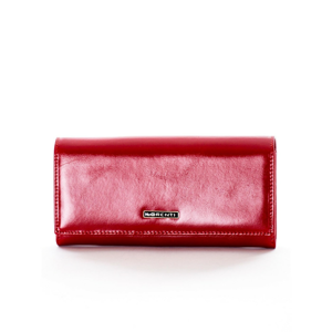 Women´s red oblong leather wallet