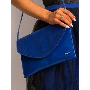 Lacquered clutch bag with a detachable cobalt strap