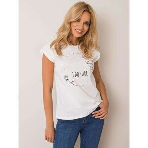 YOU DON´T KNOW ME Ecru cotton t-shirt with print
