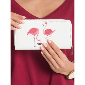 Ecru flamingo wallet