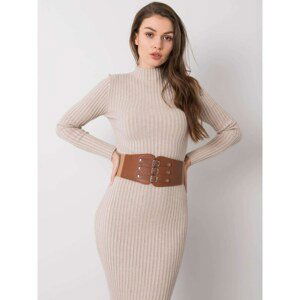 RUE PARIS Women´s brown corset belt