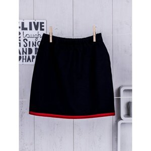 Navy blue skirt with trimming for a girl