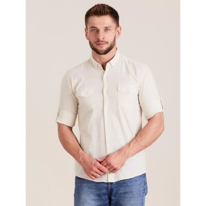 Men´s beige cotton shirt