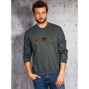 Men´s camo graphite sweatshirt with stars