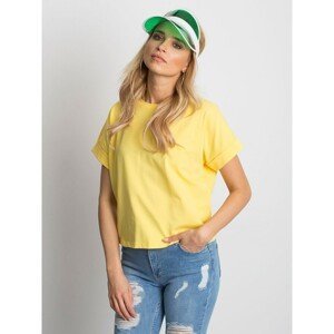 Women´s basic yellow cotton t-shirt