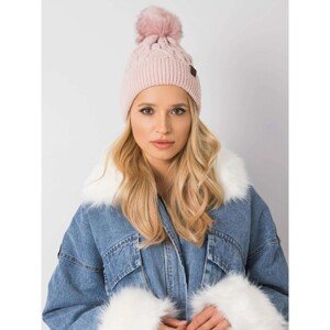 Pale pink winter hat