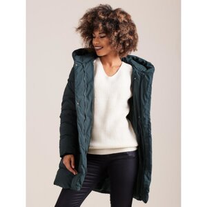 Women´s green quilted winter jacket