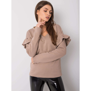 RUE PARIS Women´s dark beige sweatshirt