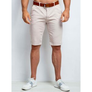 Men´s plus size cotton shorts in light beige