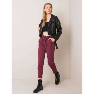 Burgundy cotton trousers