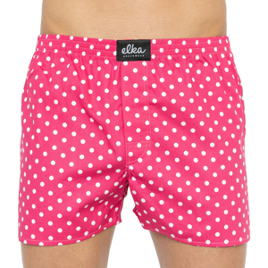 Men&#39;s shorts ELKA pink with polka dots (P0035)