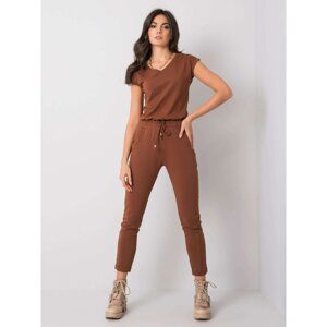 Brown cotton sweatpants