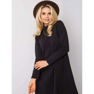 RUE PARIS Black turtleneck dress