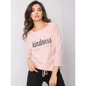 Dirty pink blouse with an inscription