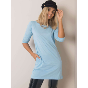 YOU DON´T KNOW ME Light blue cotton tunic