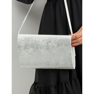 Clutch bag made of ecological leather, silver