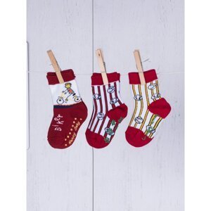 3-pack of colorful baby sports socks