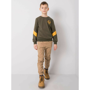 Boys´ khaki cotton sweatshirt