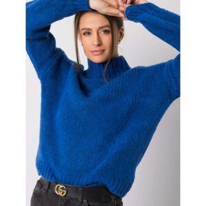 Ladies´ dark blue turtleneck sweater
