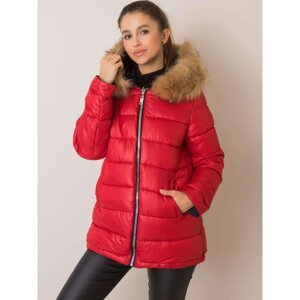 Navy and red reversible parka jacket