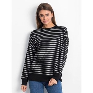 Black and white striped sweatshirt