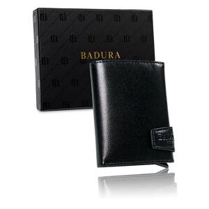 BADURA Black small men´s leather wallet