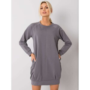 Dark gray cotton dress