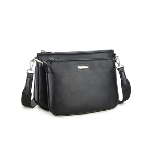 LUIGISANTO Black handbag with a belt