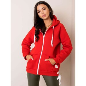 Red zip up hoodie