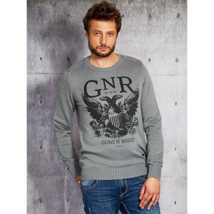 Men´s sweater with a gray print