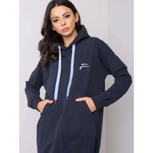 FOR FITNESS Dark blue sports sweatshirt with a hood