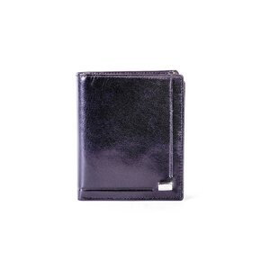Black leather wallet with embossing