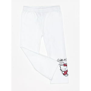 White leggings for children HELLO KITTY with a print