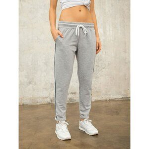 FOR FITNESS grey cotton sweatpants with stripes