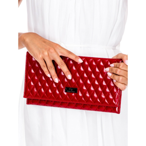Quilted red clutch bag