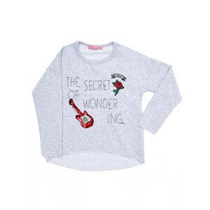 Girls' sweatshirt with light grey patches
