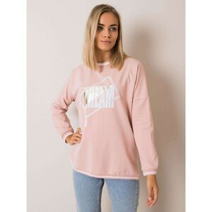 Dusty pink women´s sweatshirt with a print
