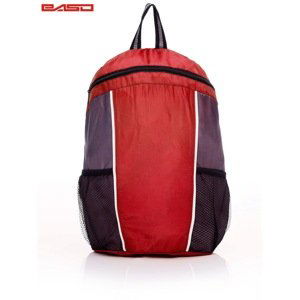 School backpack with mesh pockets of red color