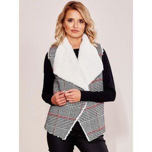 Black checked vest